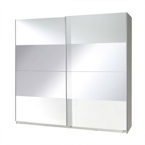 Ormar s kliznim vratima Twistral 2 A (bijela) (s ogledalom)