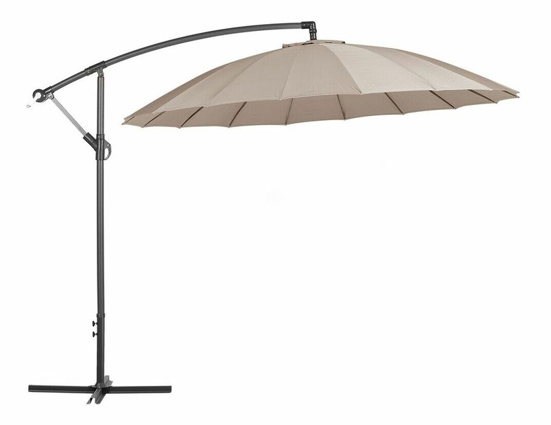 Umbrelă de grădină 268 cm CALISA II (poliester) (bej nisipiu)