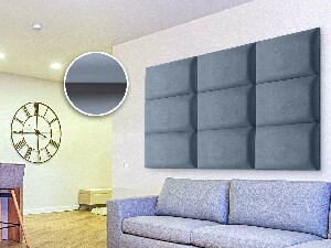 Kárpitozott panel Soundless 40x30 cm (világoskék)