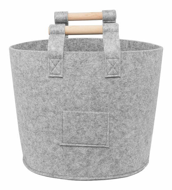 Set 3 ks. textilných košov DARKAN (plsť) (sivá)