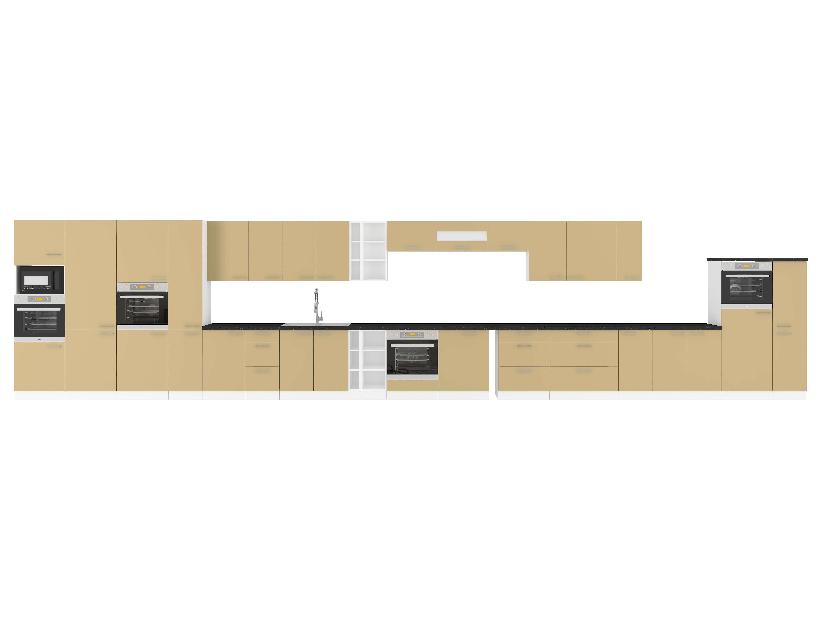 Beépített mosogatógép ajtó Lavera ZM ZM 570 x 596 (fehér + fényes cappucino)