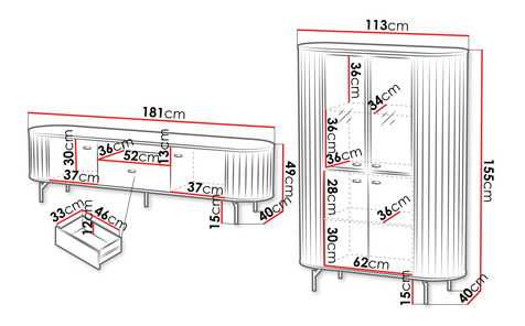 Nábytok do obývacej izby Temporada I (kašmír)