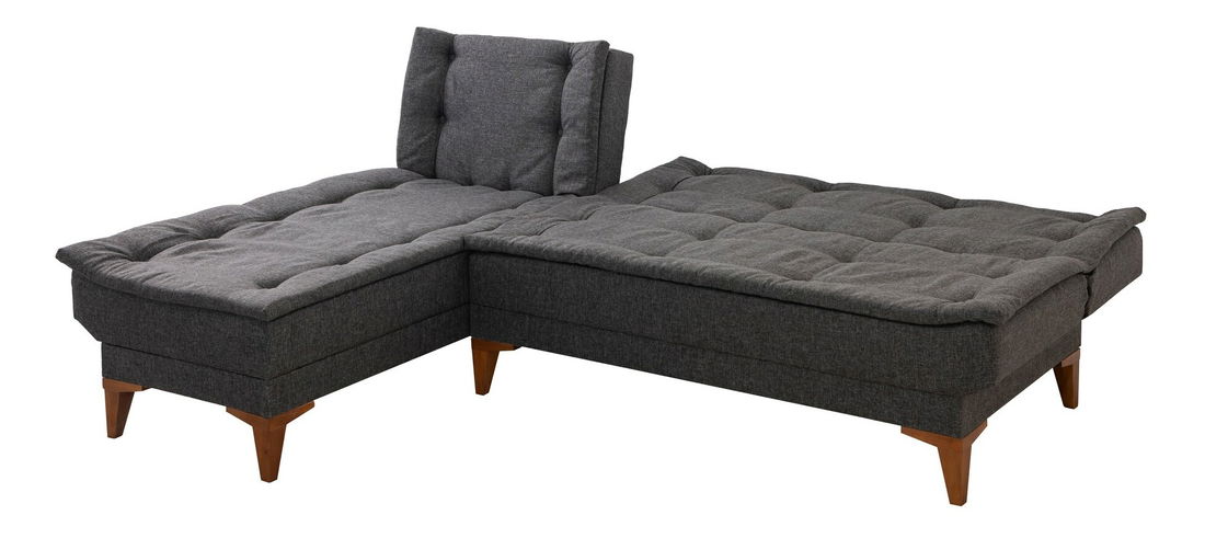 Kutna sofa na razvlačenje Syrma (antracit) (L)