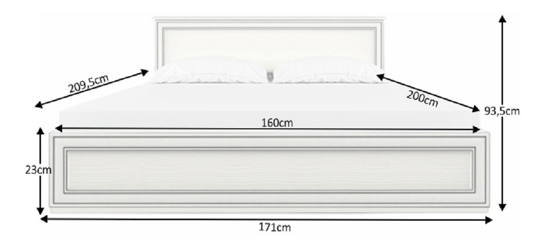 Bračni krevet 160 cm Tanya Tip 10 (S podnicom) *rasprodaja