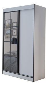 Ormar za garderobu 120 cm Oklahoma 2 (bijela + crna)