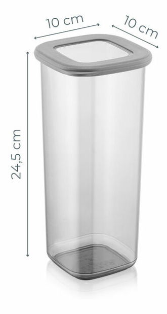 Sada úložných dóz na potraviny (12 ks.) Boxy 17 (antracitová)