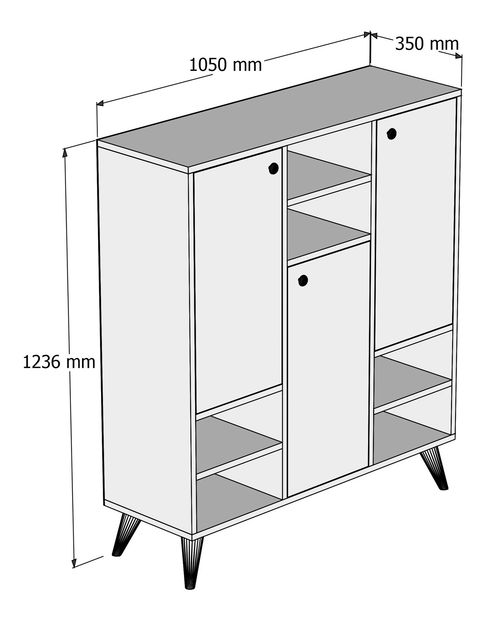 Szekrény Praktik (dió)