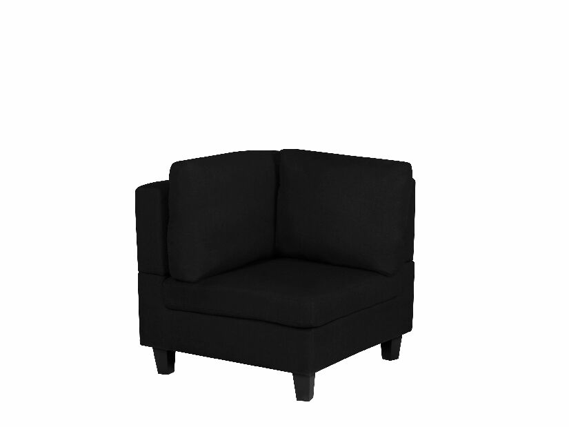 Modulárna pohovka FELLE (polyester) (čierna) (pre 4 ľudí)
