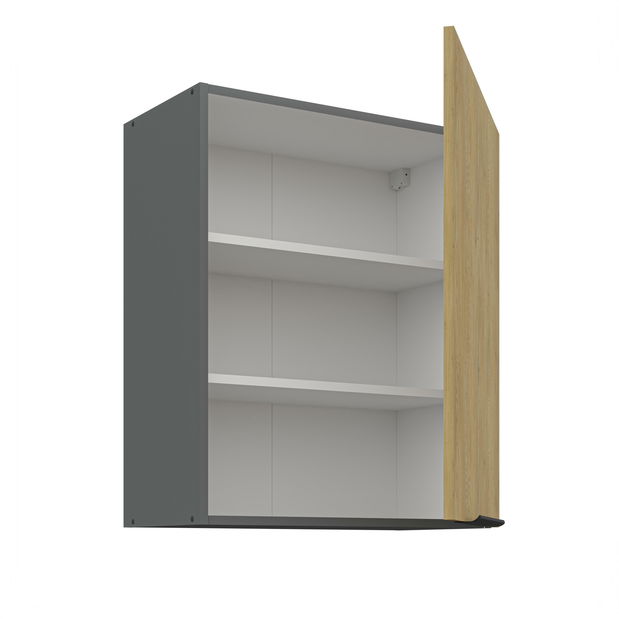 Felső konyhaszekrény Carminia 60 G-72 1F (cremona tölgy + antracit)