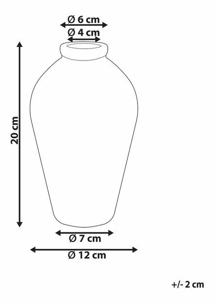 Vază 20 cm Malzia (Alb + Albastru)