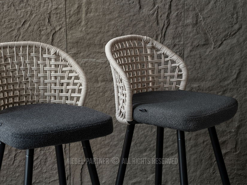 Scaun bar Moan (grafit + negru)