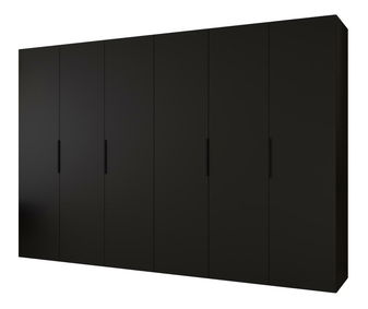 Ruhásszekrény 300 cm Mirabella 1 (fekete + fekete)