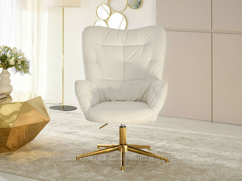 Fotoliu relax Merindana (crem + auriu)