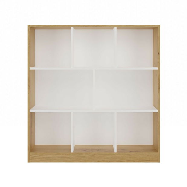 Regál Fragil 2 (dub artisan + biela)