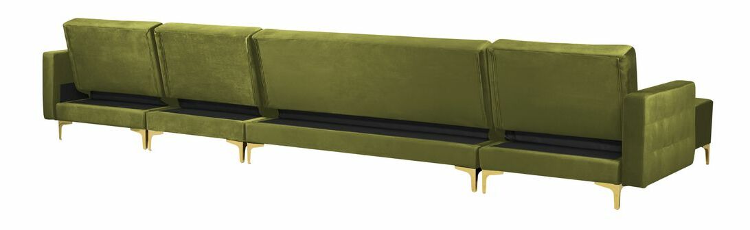 Rohová sedacia súprava U Aberde (zelená)