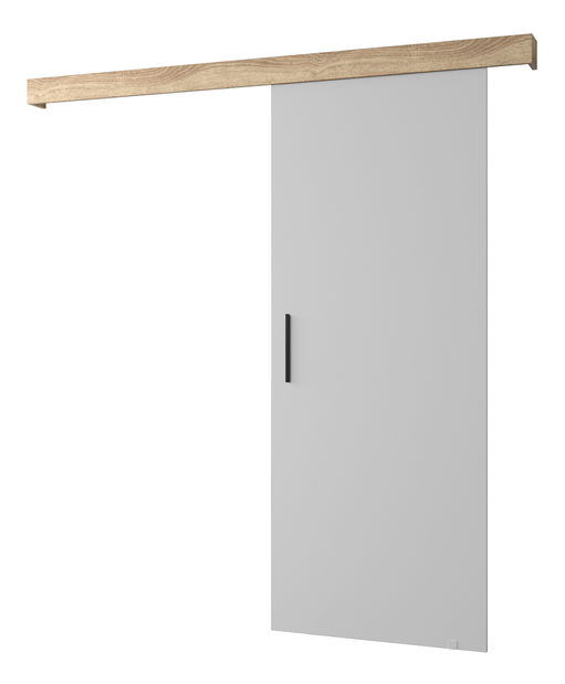 Uși culisante 90 cm Sharlene I (alb + stejar sonoma + negru)