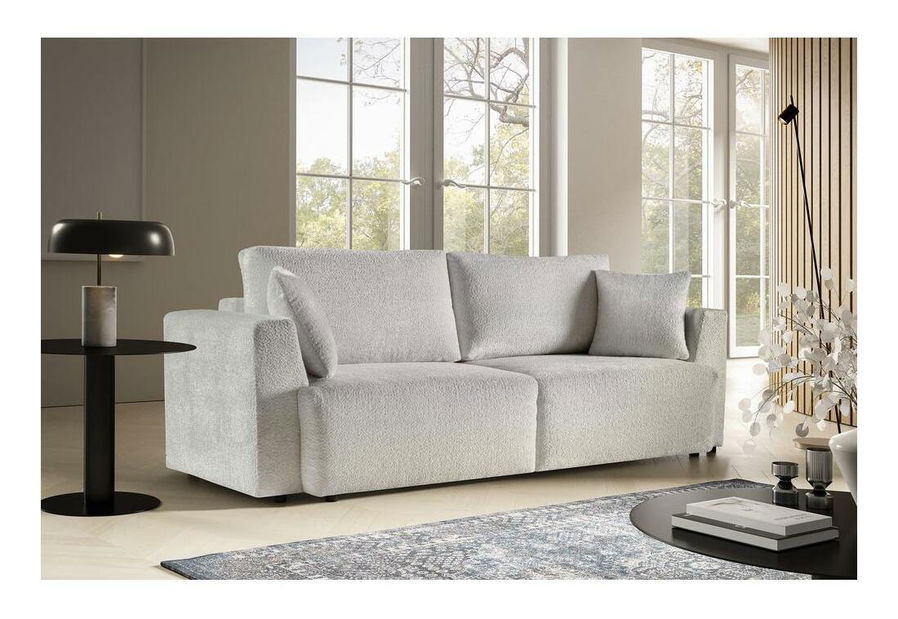 Pohovka trojsedačka Frasco (svetlobéžová + čierna)