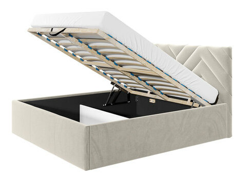 Bračni krevet 180 cm Mallorca (bež) (s podnicom i prostorom za odlaganje) *rasprodaja