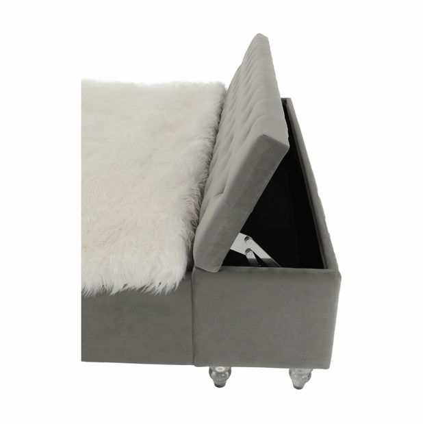 Franciaágy 160 cm Angi (szürke) (ágyráccsal)