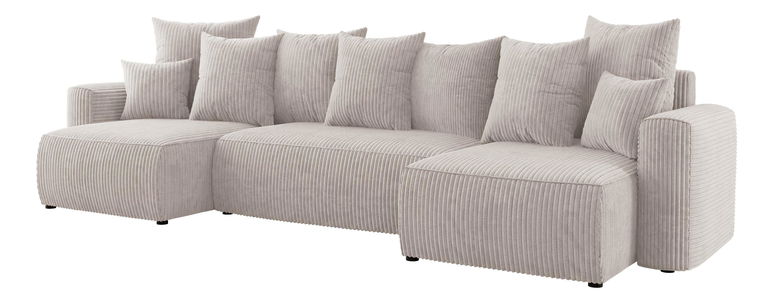 Rohová sedačka Denia U (mliečna)