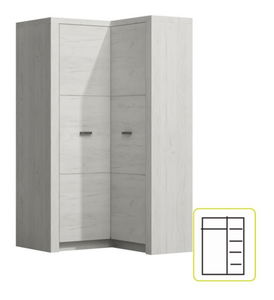 Dulap de haine de colț Inneas 14L (arin alb)