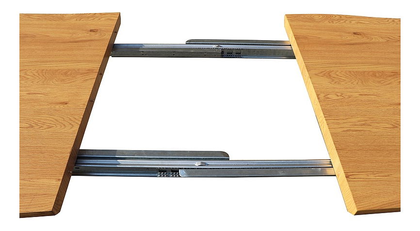 Masă extensibilă de sufragerie 150-210 cm Faustina (stejar artisan + negru) (pentru 8 sau mai multe persoane) *resigilat