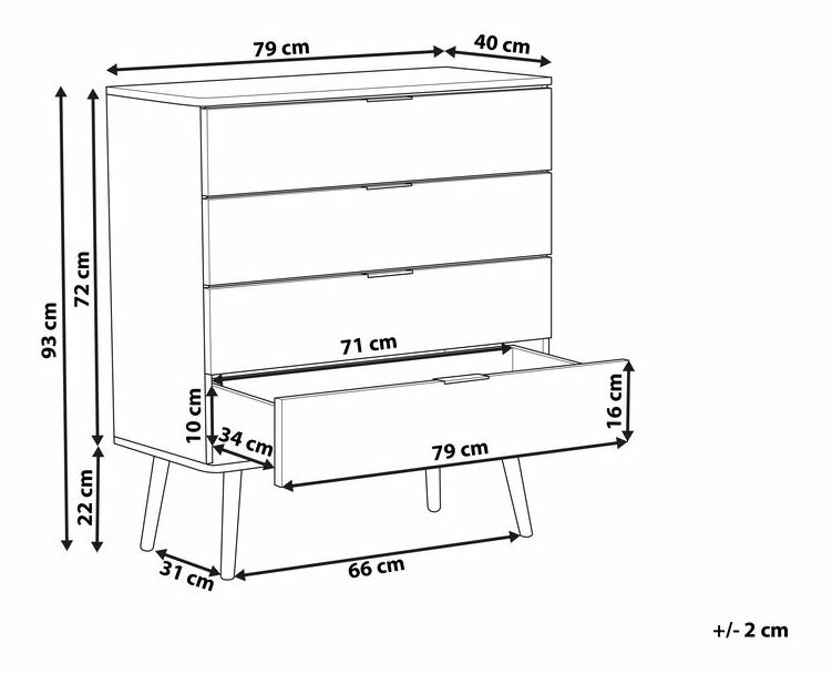 Komoda WASURA (čierna)