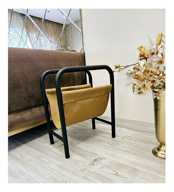 Măsuță laterală Leloku (negru + muștar)