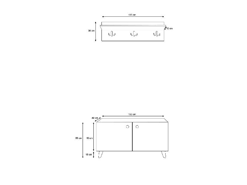 Mobilier Hol Vopami (negru + alb) 