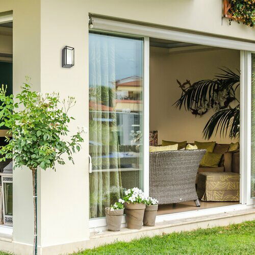 Vanjska LED zidna svjetiljka Mendoza (bijela + antracit)