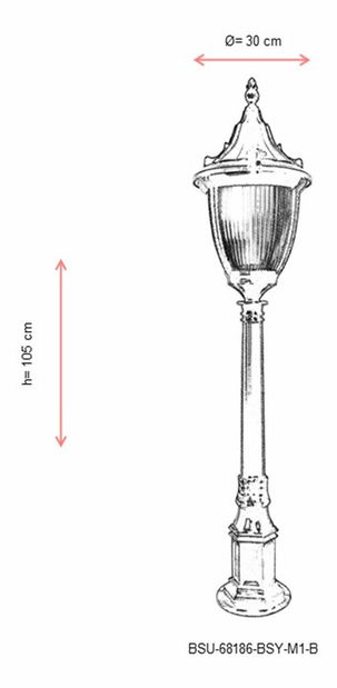 Lampă de podea pentru exterior Dara (Negru)