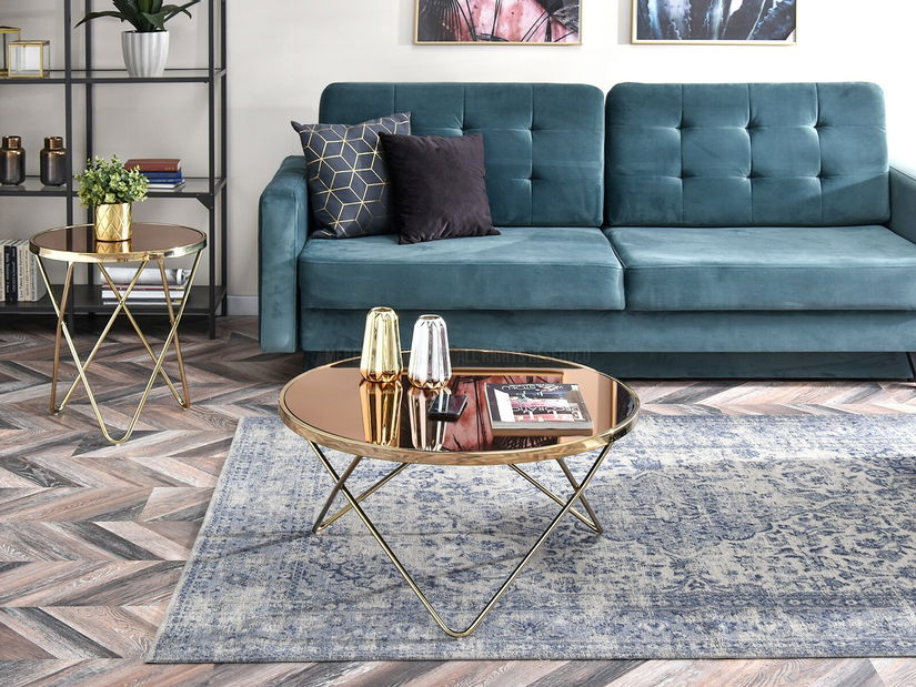 Măsuță de cafea Armin Xl (auriu + maro)