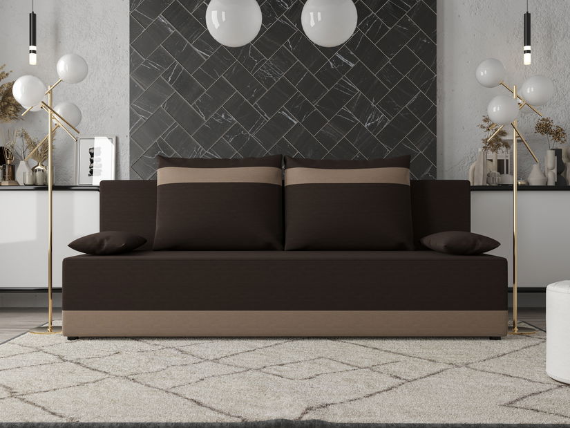 Pohovka dvojsedačka Tornado S (tmavohnedá + hnedá)