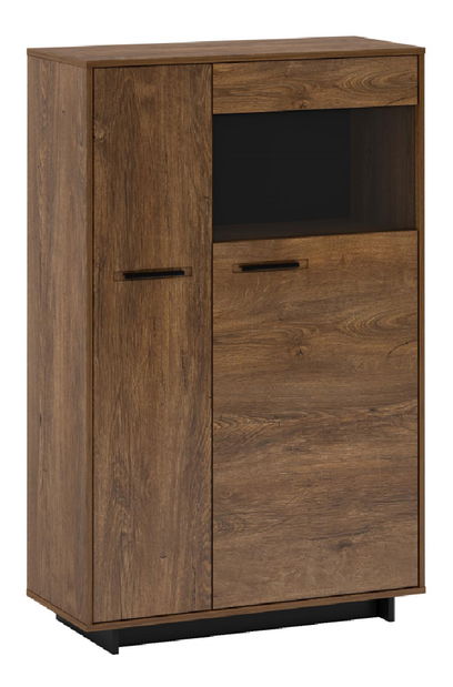 Vitrină Diram C2 (stejar bolzano + negru)