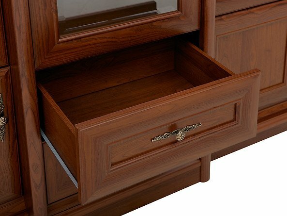 Vitrína BRW KENT EREG 3W2S (Gaštan)