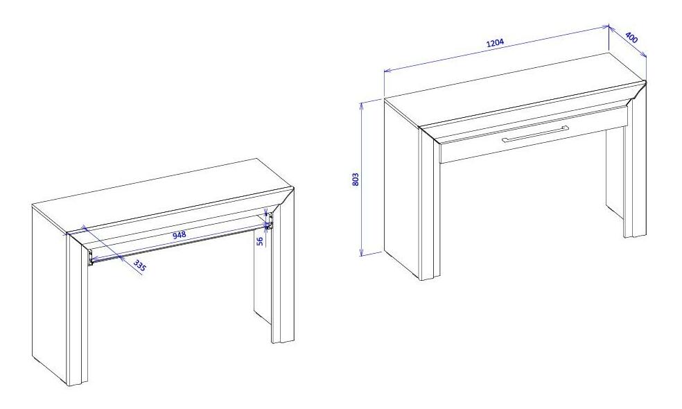 Toaletni stolić Arnold Typ 49 (crna)