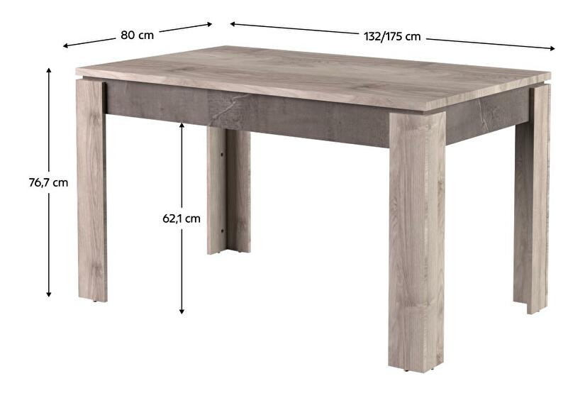 Jedálenský stôl Jess new (gaštan nairobi + onyx) (pre 4 až 6 osôb)