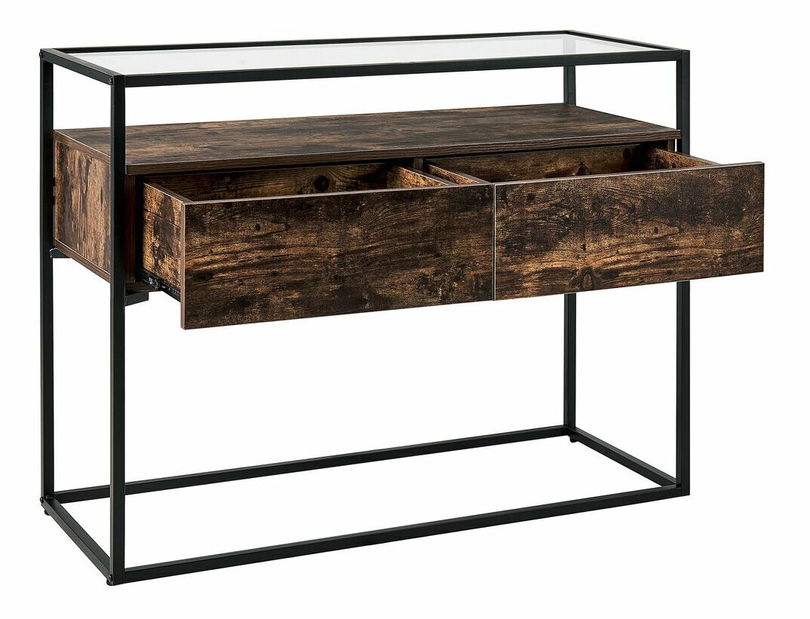 Konzolový stolík Mauza (tmavé drevo)