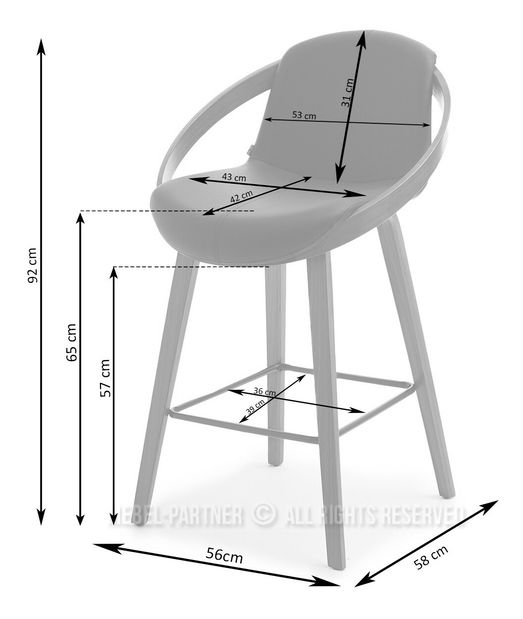 Scaun bar Lageze (bej + stejar)