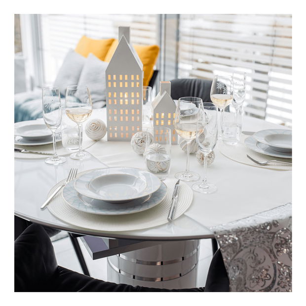 Set de 4 pahare de șampanie cu cristale 230ml Snouflek 