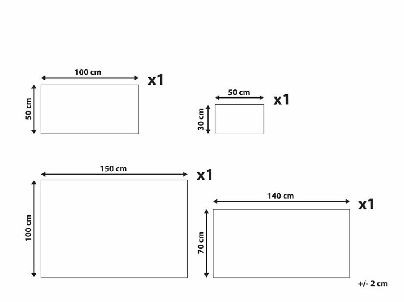 Set 4 buc prosoape Adrien (alb)