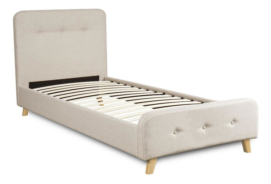 Pat de o persoană 90 cm Molecular (bej) (cu somieră)