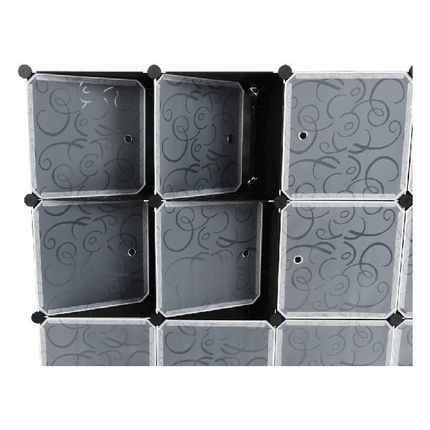 Organizator pentru dulap Riodus TYP 02 (negru + netransparentă + alb)