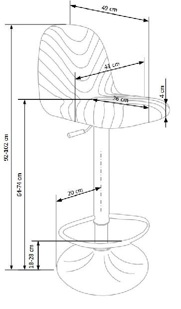 Scaun tip Bar H82