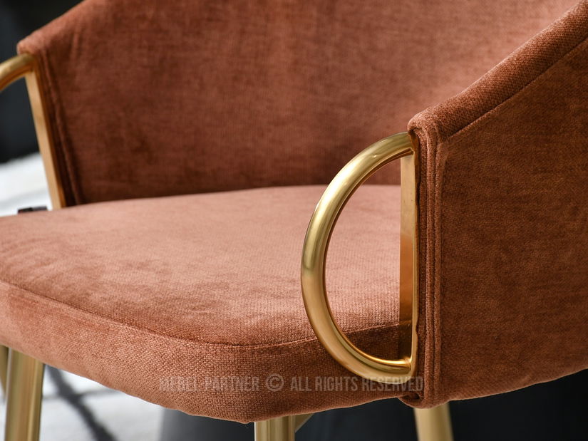 Stolička Carma K (medená + zlatá)