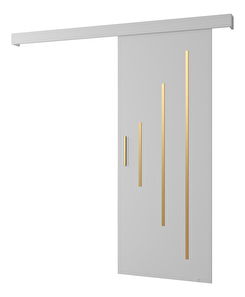 Uși culisante 90 cm Sharlene Y (alb mat + auriu)