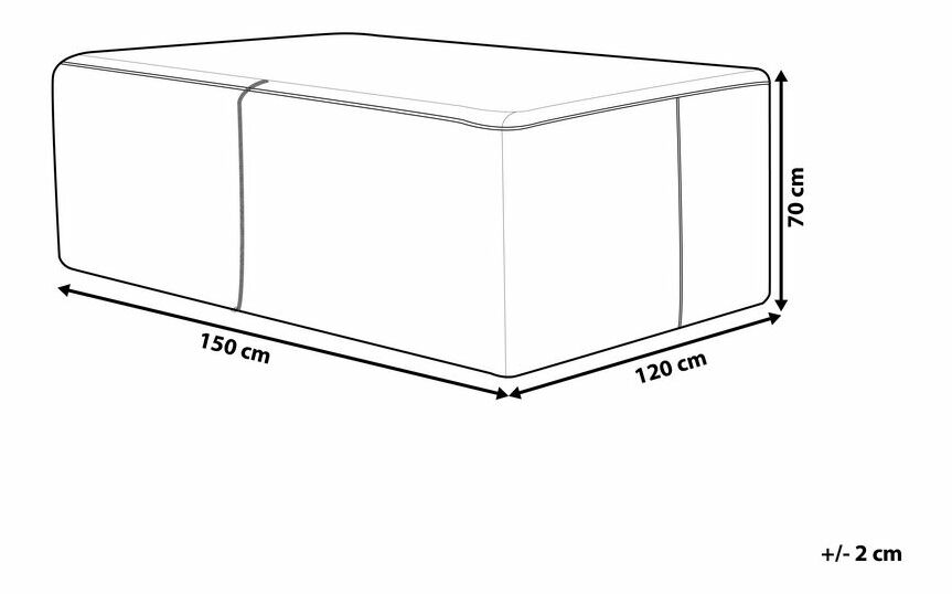 Zaštitna folija za vrtni namještaj 150 x 120 x 70 cm Chuza (siva)