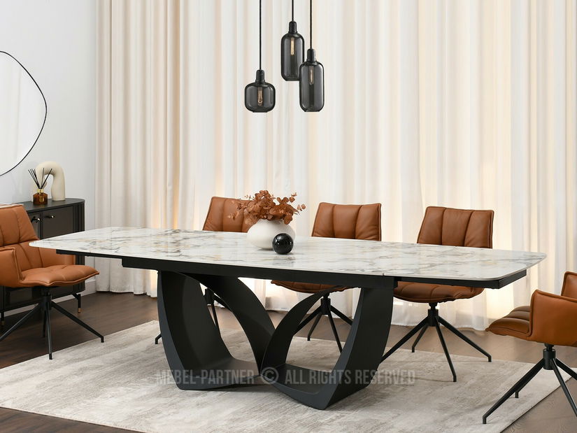 Blagovaonski stol Carteles (mramor + crna)