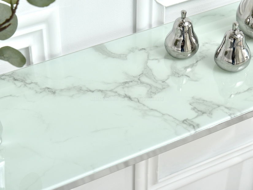 Konzolasztal Bella Kons (fehér + króm)