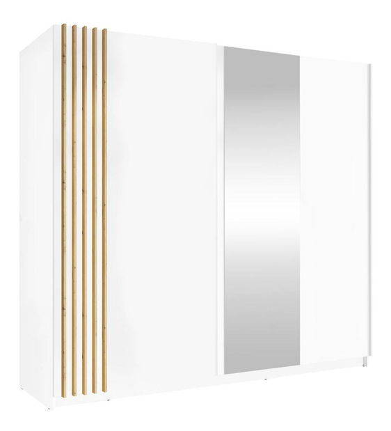 Dulap de haine Bogota 2 (alb + stejar artisan)